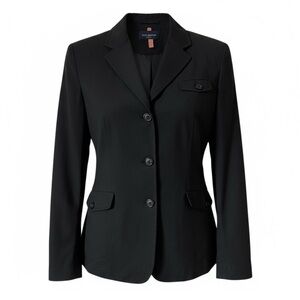 Piazza Sempione Black Cotton Blazer Jacket Size IT 48 US 6
